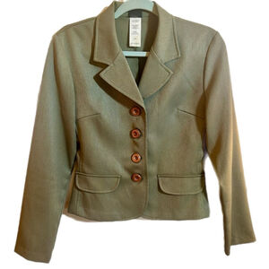 !CLEARANCE! Vintage My Michelle Sage Green Cropped Jacket Size 7/8 runs small